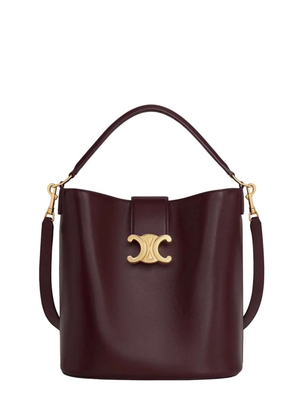 New Celine Medium Louise Leather Bucket Bag